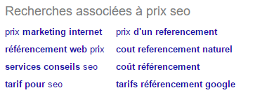 recherches associées prix seo recherches associées prix seo