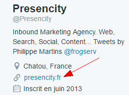 Twitter bio Presencity