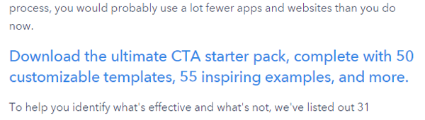 CTA Texte Hubspot