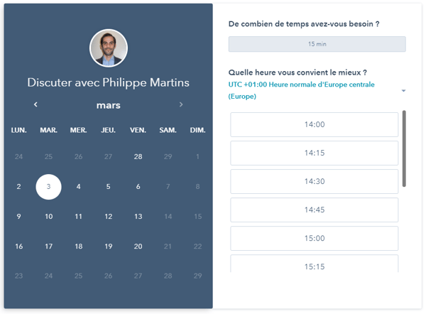 Calendrier Dynamique Hubspot